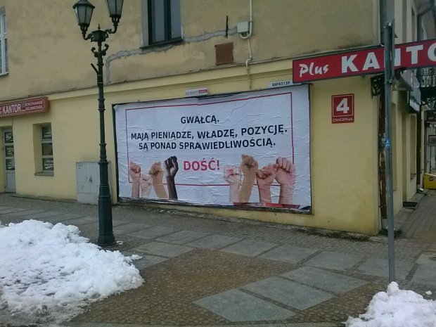 Łomża: Baner przeciwko bezkarności zambrowskich notabli